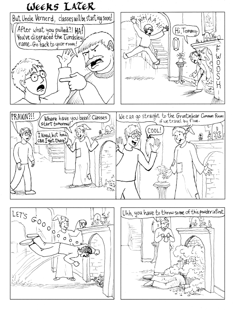 Tommy is never lacking in zeal for diving at/into things.